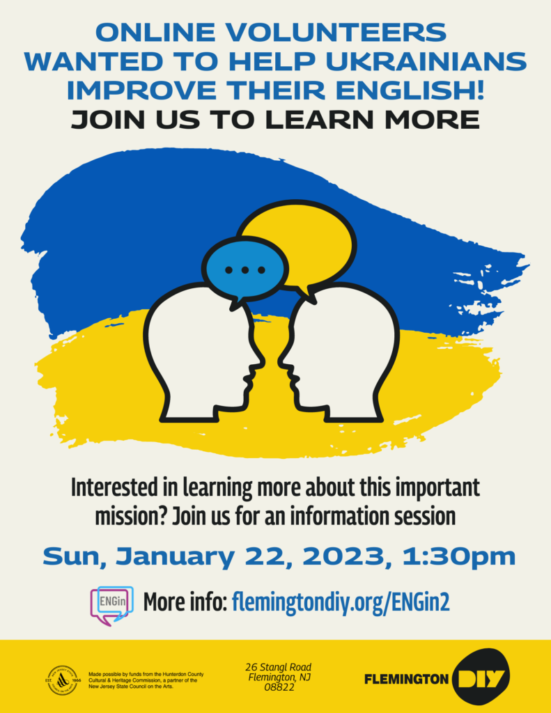 Jan. 22: ENGin Info Session: Help Ukrainians Improve Their English!